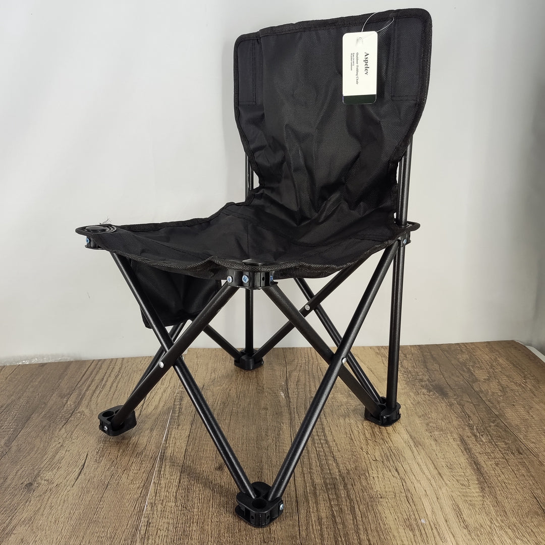 Aspelev Portable Outdoor Folding Chair - Medium Black