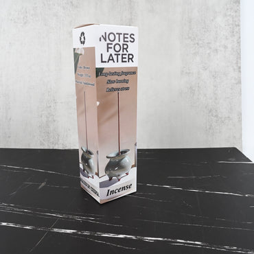 NOTES FOR LATER Natural Aromatherapy Incense Sticks Calming Scent for Meditation, Yoga & Home Relaxation