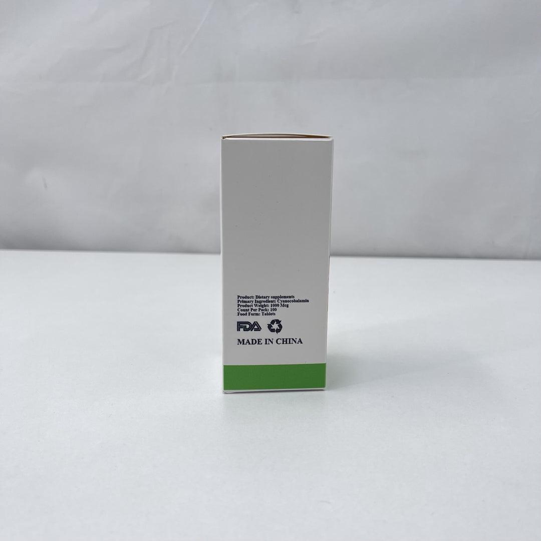 HerbGreat Dietary Supplements - Cyanocobalamin 100mcg Tablets for Energy and Nerve Health