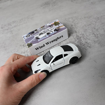 Wind Wranglers 1:42 Scale GTR Alloy Car Model White Pull-Back Toy Vehicle with Realistic Detailing for Kids & Collectors