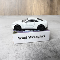 Wind Wranglers 1:42 Scale GTR Alloy Car Model White Pull-Back Toy Vehicle with Realistic Detailing for Kids & Collectors