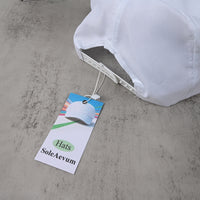 SoleAevum Hats White Baseball Cap Lightweight Breathable Soft Cotton Adjustable One Size Fit for Everyday Wear