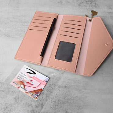 图标 Pink Purse for Women Trendy Lightweight Compact Wallet for Daily Use