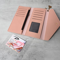 图标 Pink Purse for Women Trendy Lightweight Compact Wallet for Daily Use