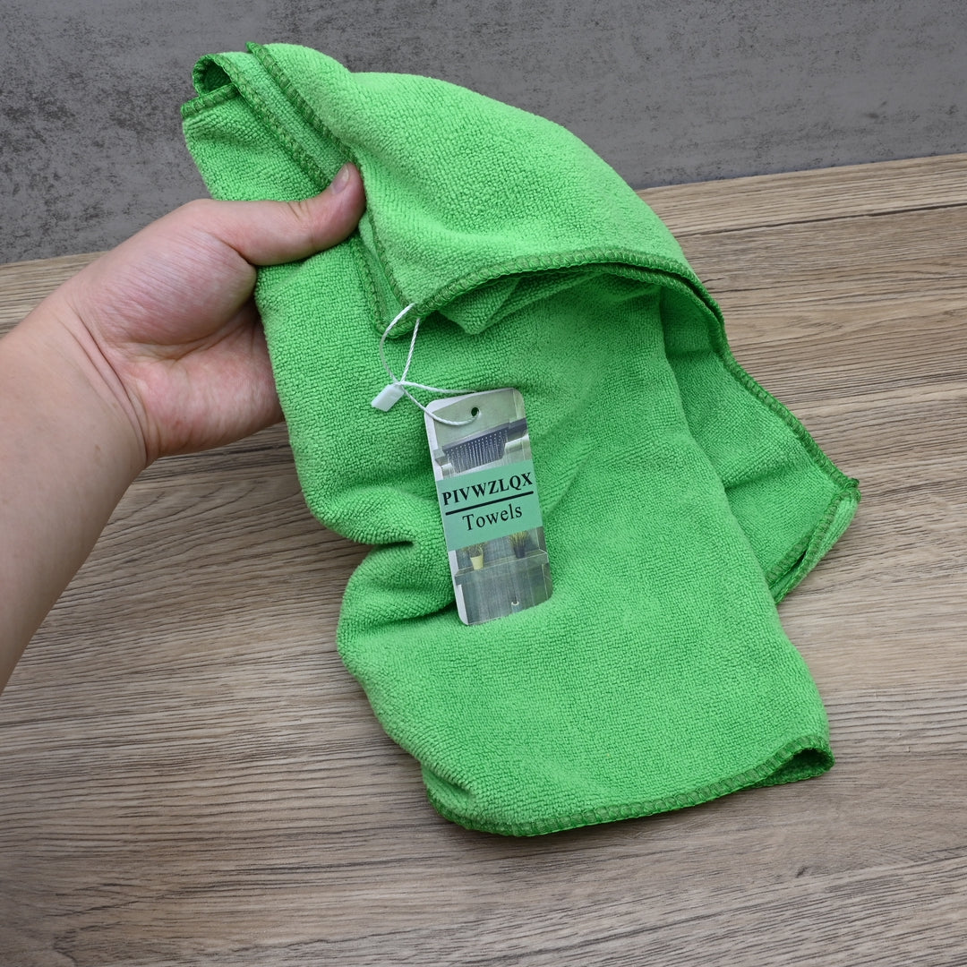 PIVWZLQX Premium Soft Green Microfiber Towels - Quick-Dry Absorbent Towels for Gym, Beach & Home