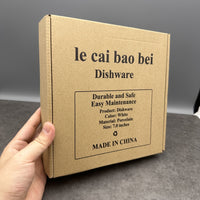 le cai bao bei Elegant White Ceramic Dishware Collection Premium Dining Plates Set For Modern Home Kitchen