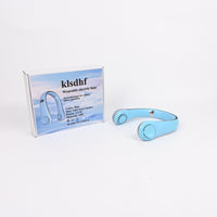klsdhf Blue Neck Hanging Bladeless Wearable Electric Fans with USB Charging