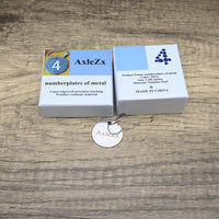 AxleZx Professional Stainless Steel Numberplates of Metal Custom Engraved ID Tags