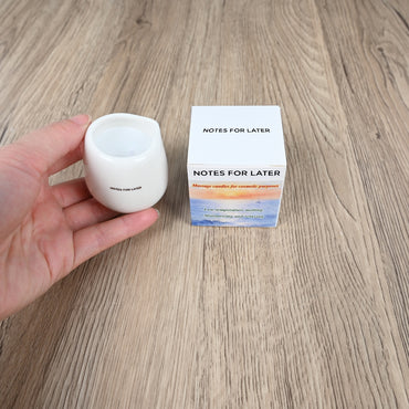 NOTES FOR LATER Low-Temperature Massage Candle in Ceramic Jar Moisturizing Coconut Wax Massage Candle for Cosmetic Skincare