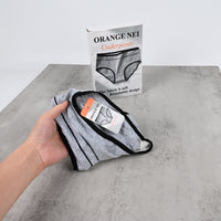 ORANGE NEI Women's Grey Cotton Underwear Soft Breathable Briefs for Everyday Comfort
