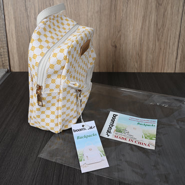 boombeatz Korean Style White Backpack for Women Fashionable Lightweight Daypack for School, Work & Travel