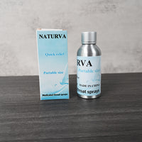 NATURVA Medicated Throat Spray – Fast-Acting Relief for Sore Throat, 4.06 fl oz