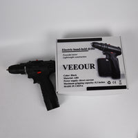 VEEOUR Black 198tV Handheld Electric Drill Dual-Speed Power Drill with Impact Function