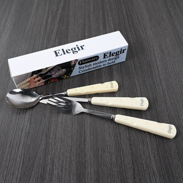 Elegir Flatware Stainless Steel Cutlery Set Forks Knives Spoons Durable Modern Design Dishwasher Safe Comfortable Grip