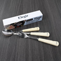 Elegir Flatware Stainless Steel Cutlery Set Forks Knives Spoons Durable Modern Design Dishwasher Safe Comfortable Grip