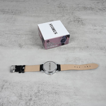 SYORUS Men's Minimalist Black Dial Wristwatches Sleek Lightweight Watch with Black Band for Casual & Formal Wear