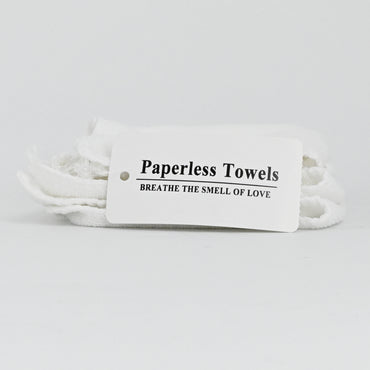 Paperless Towels Cotton White Washcloth Absorbent Face Towels