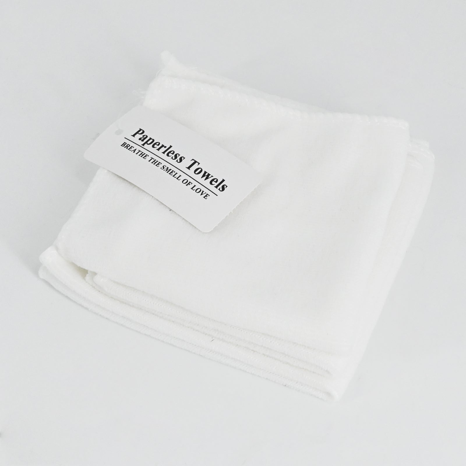 Paperless Towels Cotton White Washcloth Absorbent Face Towels