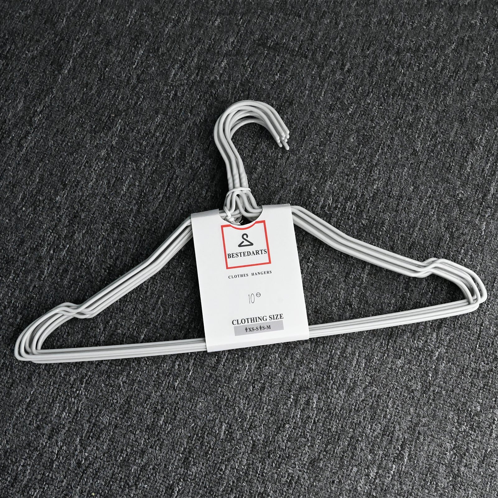 BESTEDARTS Plastic Clothing Hangers Ideal for Everyday Standard Use,(10 Pack)