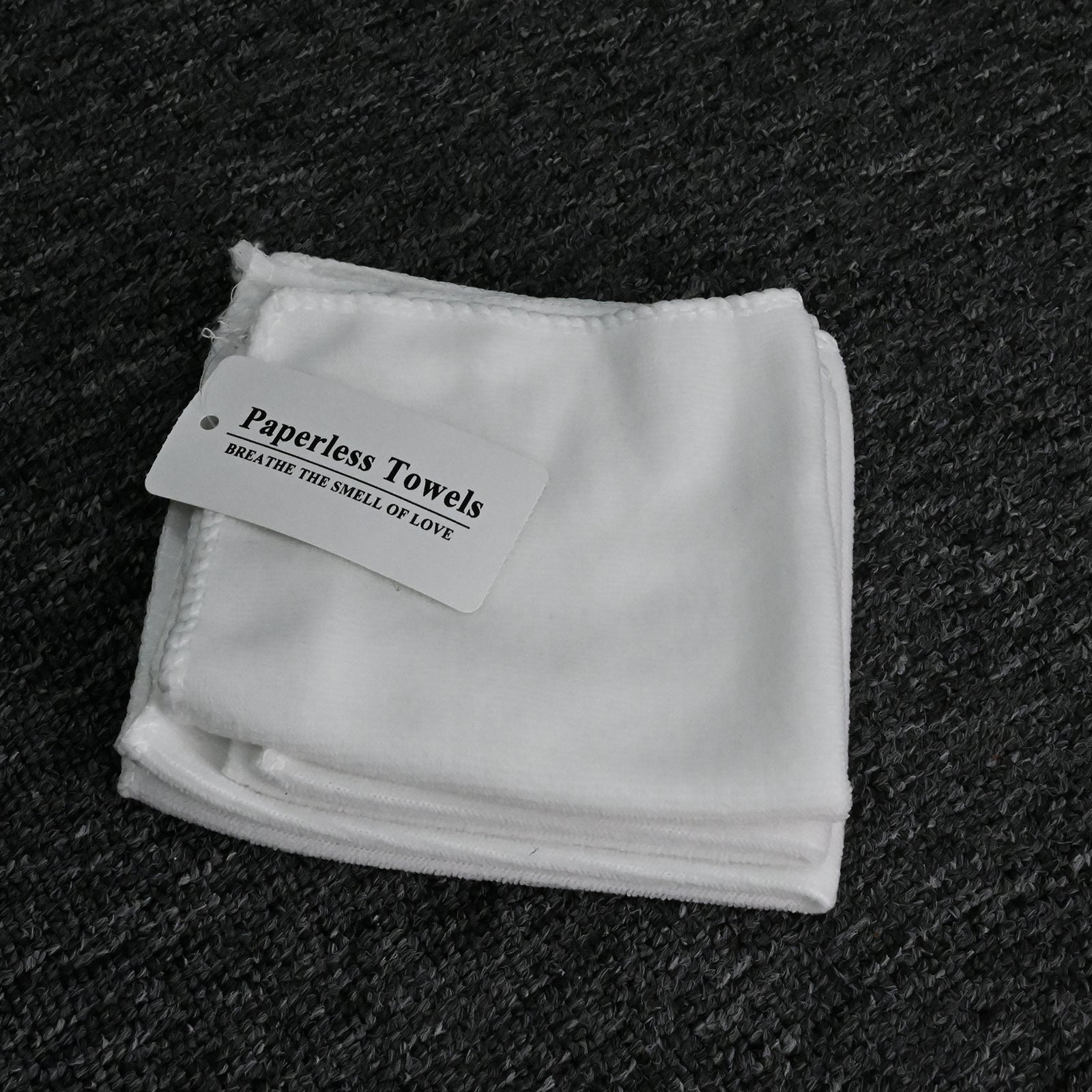 Paperless Towels Cotton White Washcloth Absorbent Face Towels