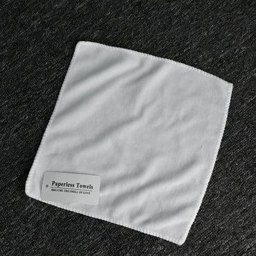 Paperless Towels Cotton White Washcloth Absorbent Face Towels