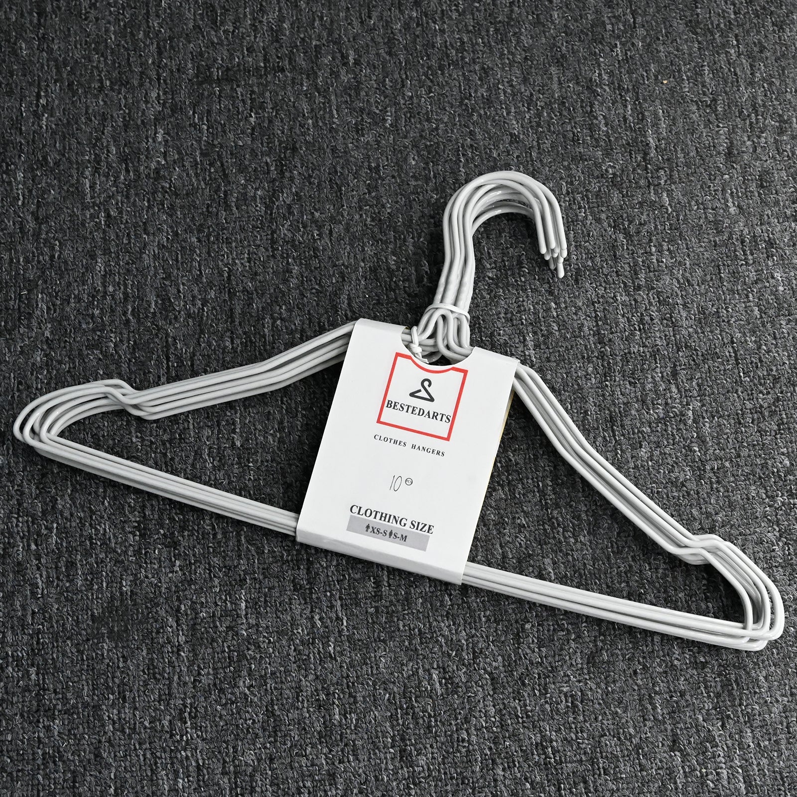 BESTEDARTS Plastic Clothing Hangers Ideal for Everyday Standard Use,(10 Pack)