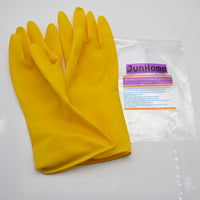 JunHome Rubber Household Gloves Cleaning Gloves in Yellow