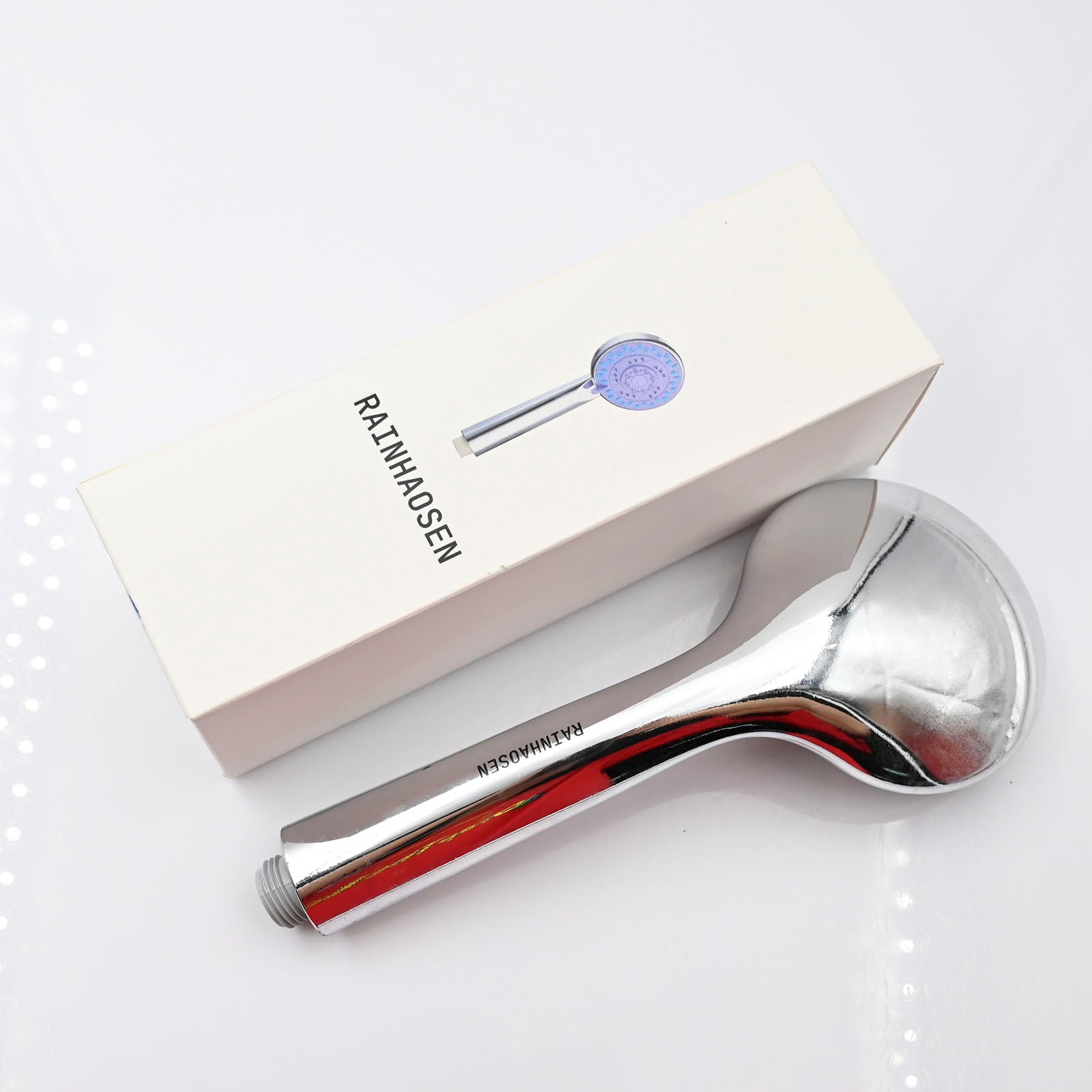 RAINHAOSEN Shower Heads with Handheld in Silver