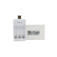 Britop 3 Slots USB Fast Charging AAA Battery Charger