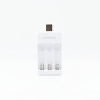 DJOHNS 3 Slots USB Fast Charging AAA Battery Charger