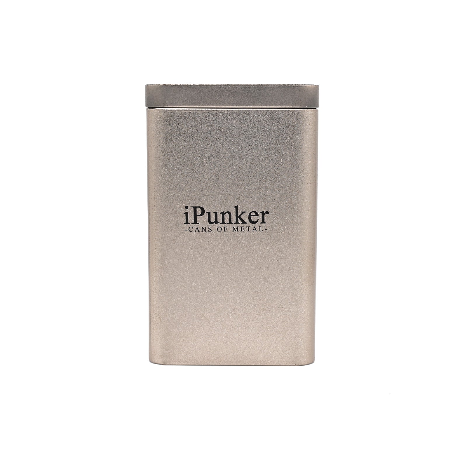 iPunker Cans of metal Silver Square Tea Tin with Slip Cover Lid