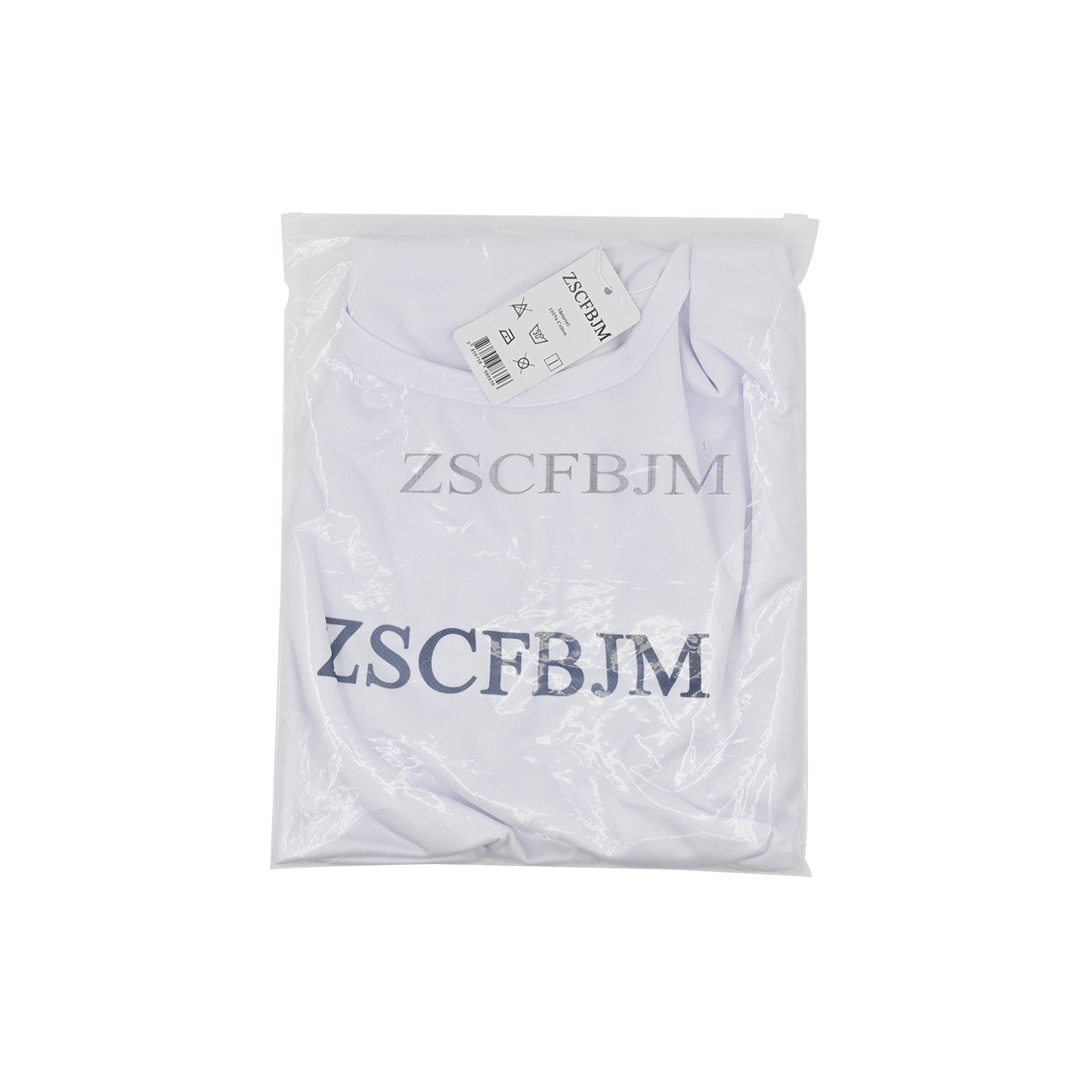 ZSCFBJM Slim-Fit Short-Sleeve Crewneck Pocket T-Shirt White