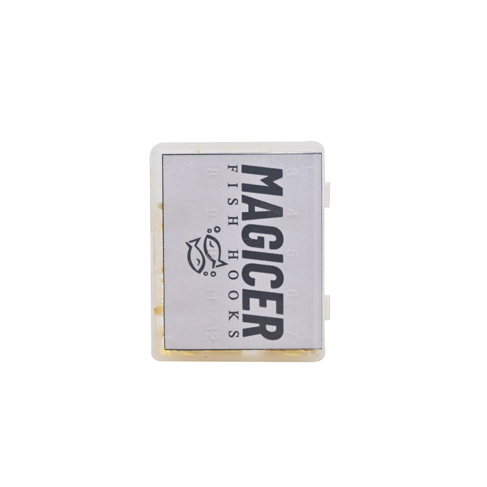 MAGICER Fish Hooks Portable Plastic Box Gold