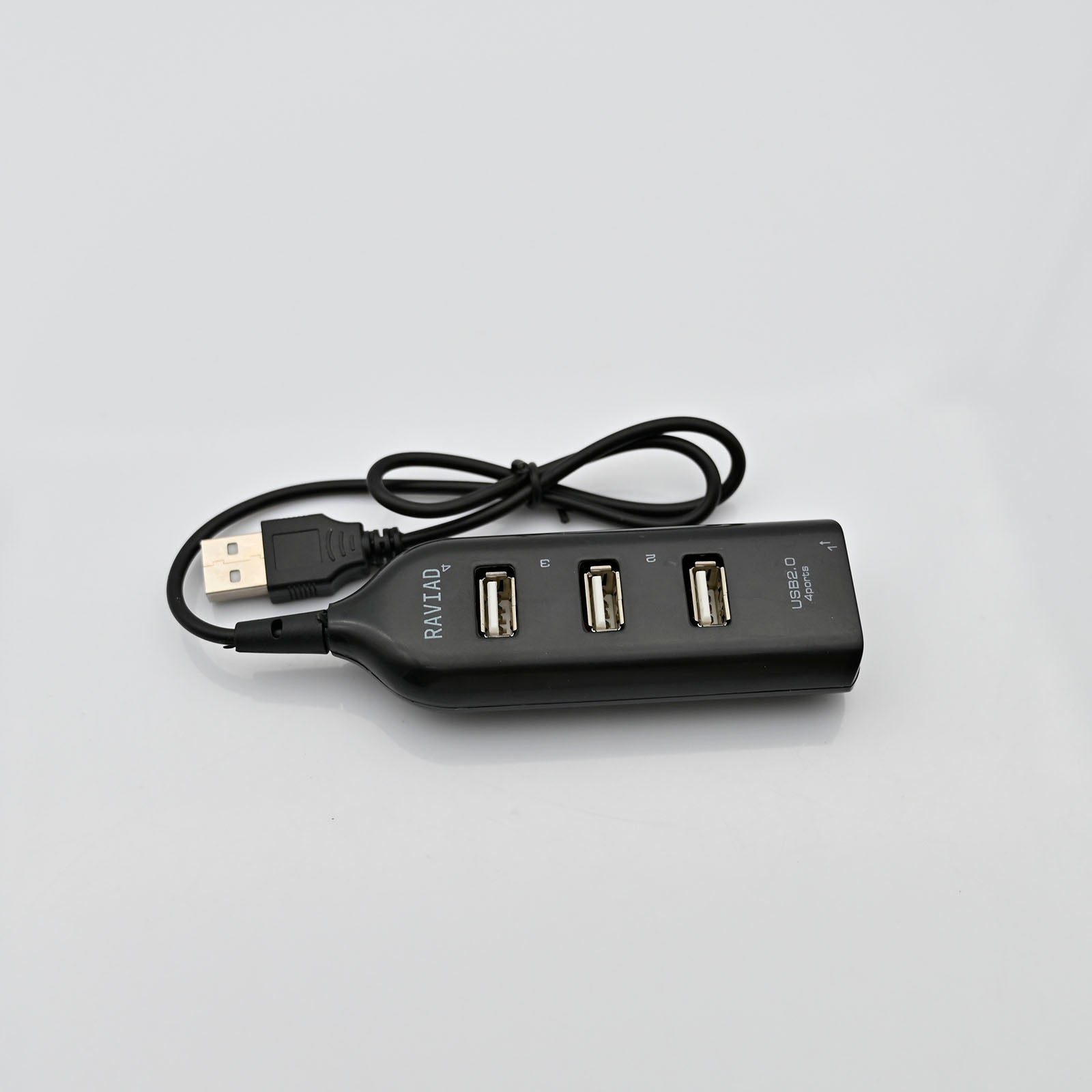 RAVIAD USB 2.0 Hub of 4 Ports Black