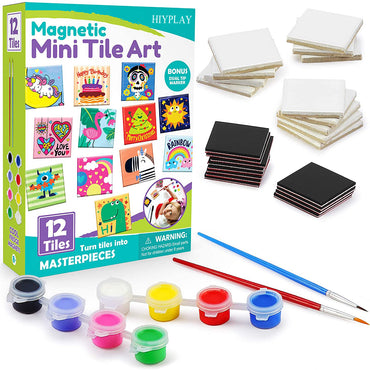 HIYPLAY Craft Paint Kits Mini Tile Art - DIY Craft Kit