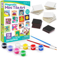 HIYPLAY Craft Paint Kits Mini Tile Art - DIY Craft Kit