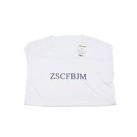 ZSCFBJM Slim-Fit Short-Sleeve Crewneck Pocket T-Shirt White