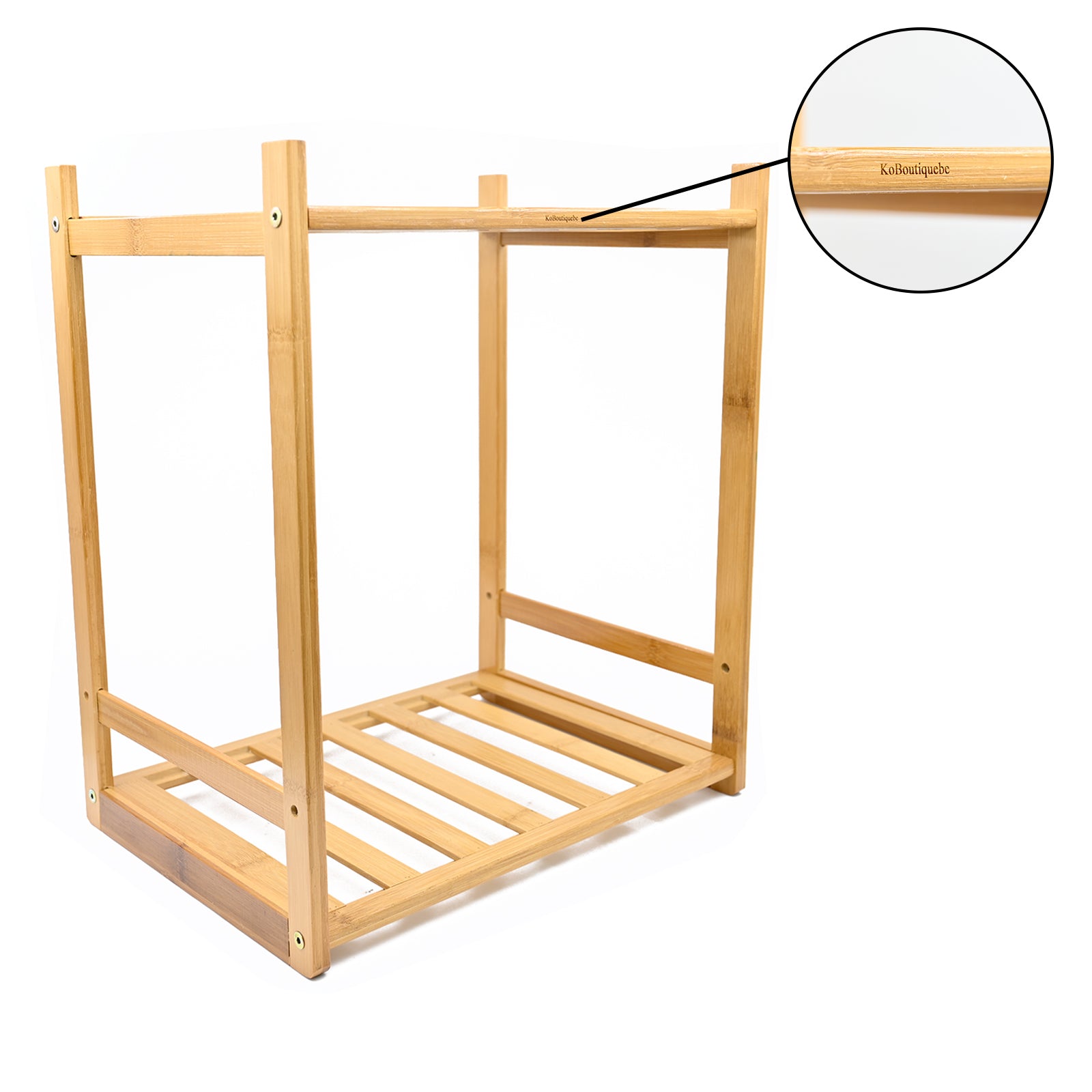 KoBoutiquebe Wood Ladder Storage Shelf Organizer Plant Flower Stand Rack