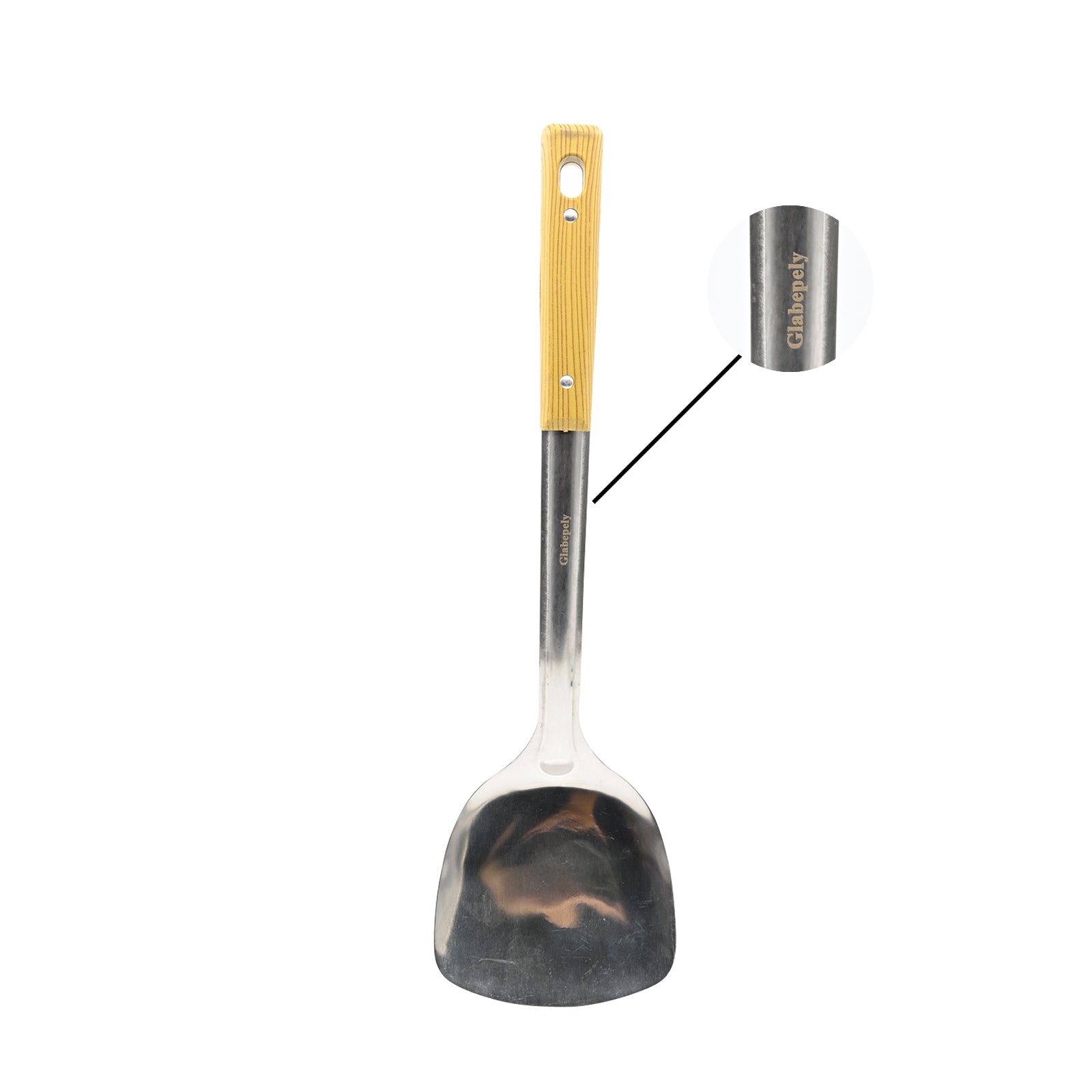 Glabepely Pot Spatula for Wok Stainless Steel Wok