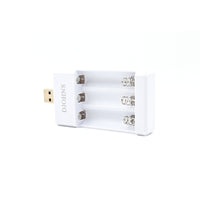 DJOHNS 3 Slots USB Fast Charging AAA Battery Charger