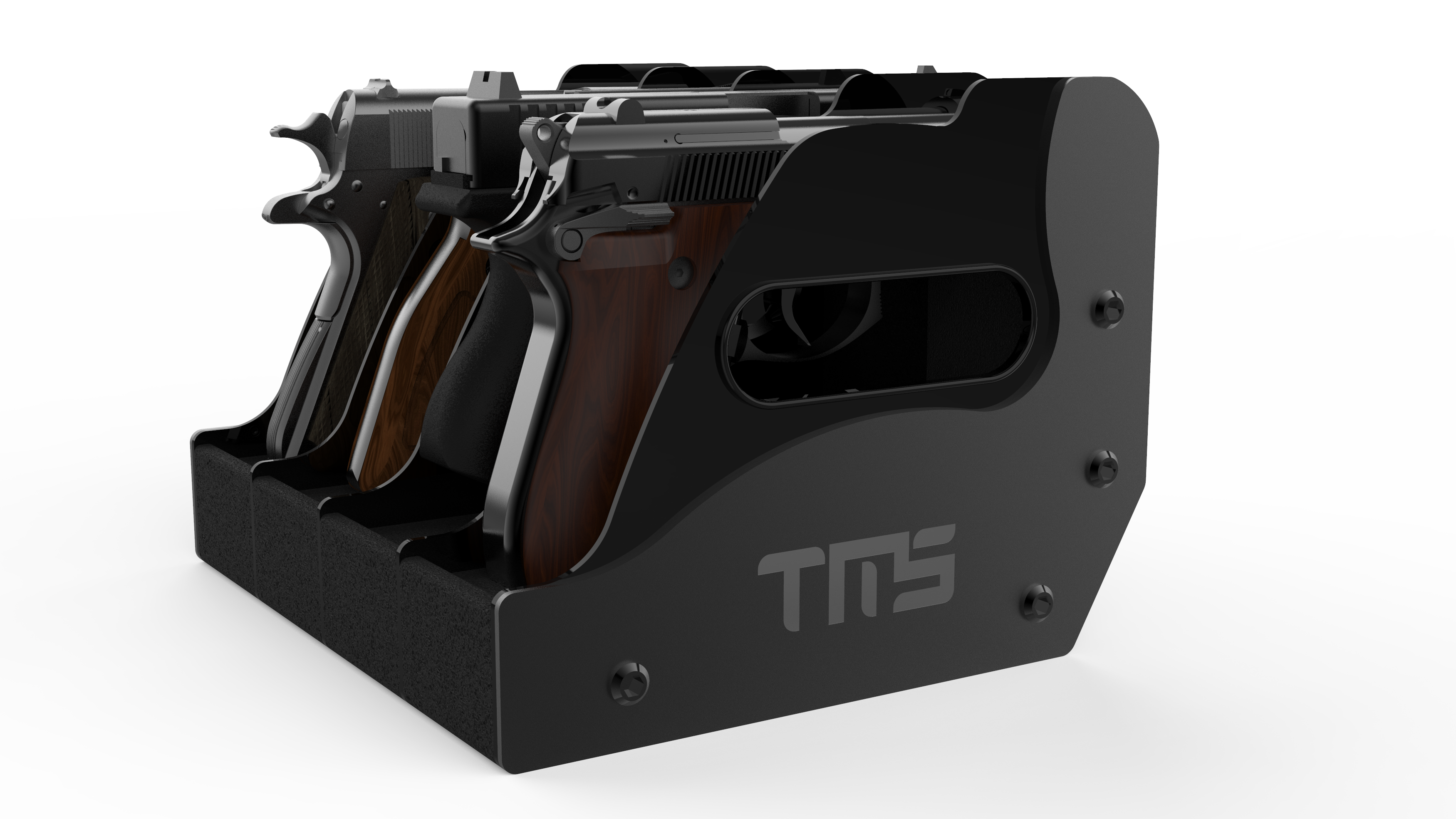 TMS Pistol Rack Soft Foam Pistol Holder for Gun Safe