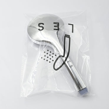 L E S Shower Head High Pressure Handheld in Silver