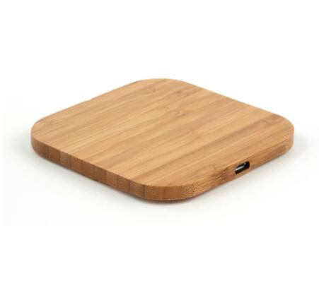 Hot Brand Portable Qi Wireless Charger Slim Wood Charging Pad