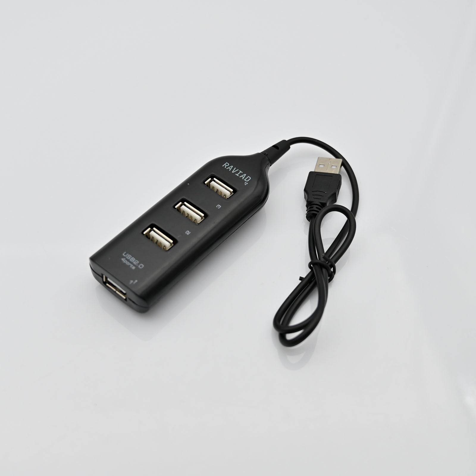 RAVIAD USB 2.0 Hub of 4 Ports Black