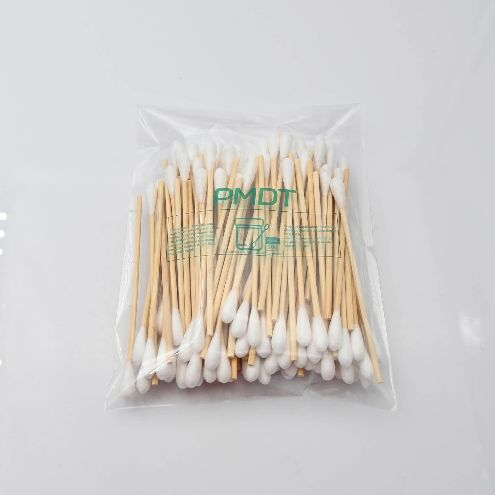 PMDT 100PCS Disposable Cotton Swabs for Medical Care