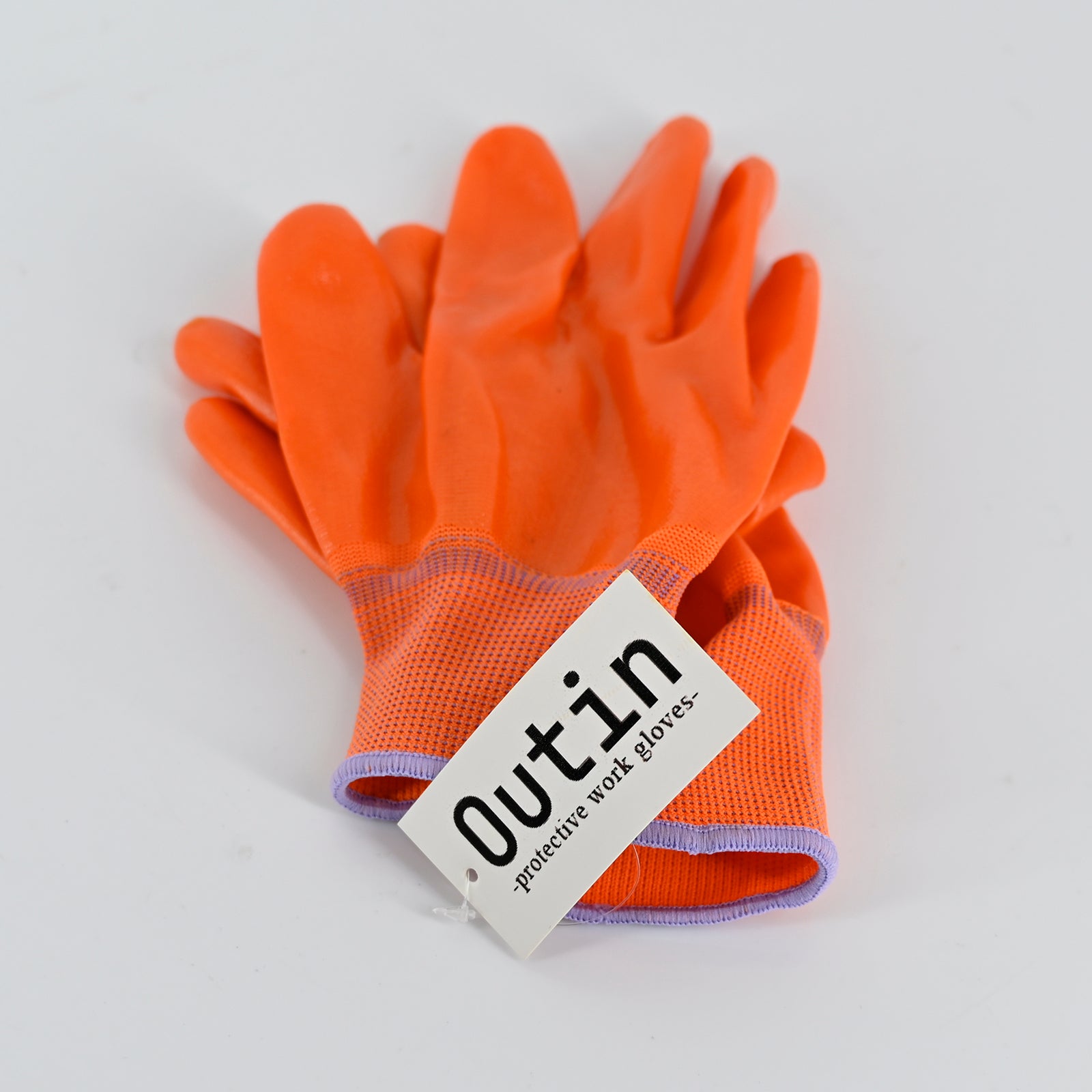 Outin Orange PVC Protective Work Gloves