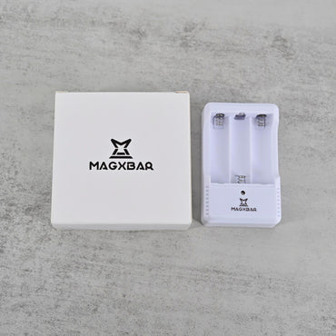 Magxbar 3 Slots Battery Chargers in White