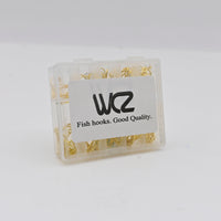 WCZ Fish Hooks Portable Plastic Box Gold