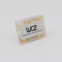 WCZ Fish Hooks Portable Plastic Box Gold