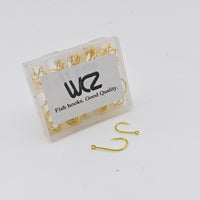 WCZ Fish Hooks Portable Plastic Box Gold